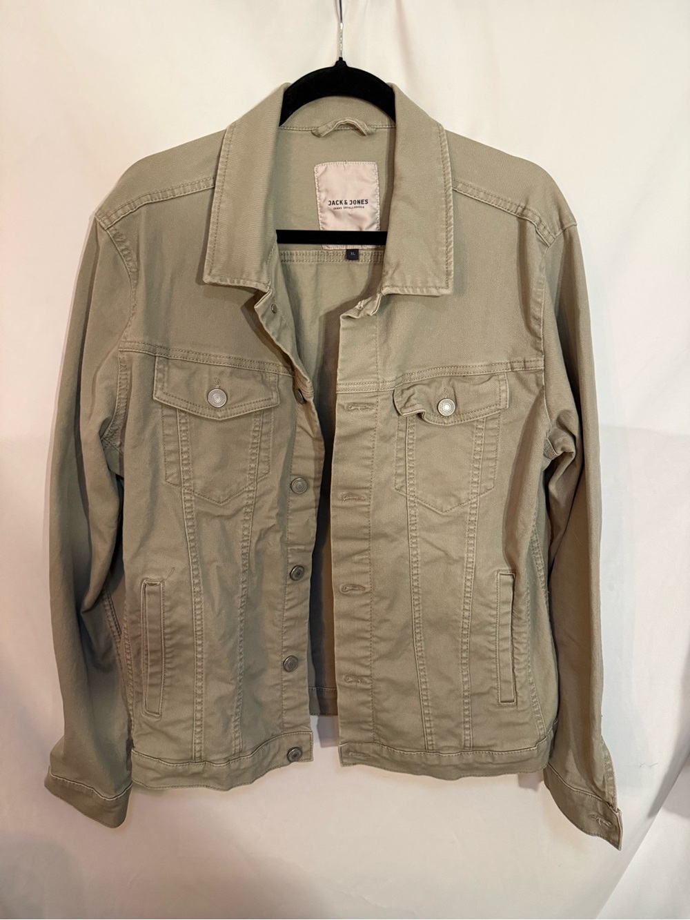 Jack & Jones Light Khaki Button-Up Jacket Sz XL